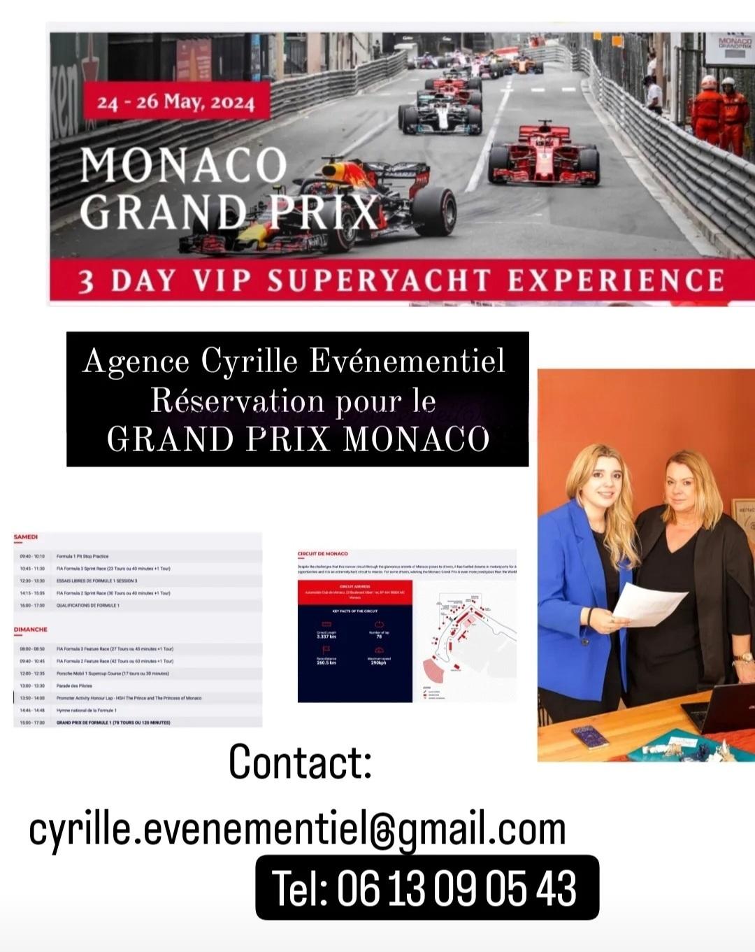Reservation places pour le Grand Prix de Monaco 2024