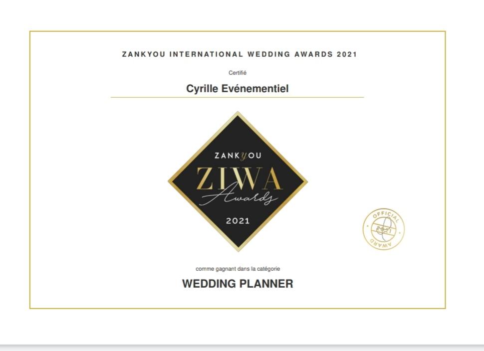 Cyrille Evénementiel awards 2021